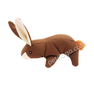 發聲棉帆布寵物玩具 (棕色小兔)